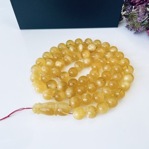 Perles de prière en ambre, perles musulmanes rondes, chapelet islamique naturel - Product Image 1