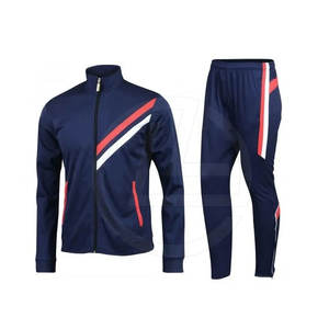 Ensemble de survêtement d'hiver respirant pour homme en polyester avec veste zippée et pantalon de jogging fuselé léger 100 % polyester - Product Image 1