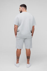 ชุดกางเกงขาสั้นและเสื้อยืดสำหรับผู้ชายชุดกางเกงขาสั้นและเสื้อยืดผ้าฝ้าย100% โอเวอร์ไซส์ออกแบบได้ตามต้องการ2025 - Product Image 5