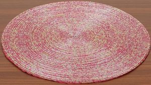 High Quality Handmade Glass <b>Beaded</b> Table <b>Placemat</b> Unique Shape Design Modern Style Wedding Birthday Embroidered Wholesale Price - Product Image 2