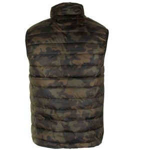 Gilet d'hiver vintage à fermeture éclair imperméable en coton lavé pour hommes col montant bouffant respirant en laine coupe-vent - Product Image 6