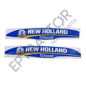 Kit de Adhesivos para Capó de Tractor New Holland TD100D, Juego de Adhesivos de Vinilo Azul - Product Image 3