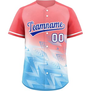 Camiseta de béisbol al por mayor OEM, transpirable, de poliéster, con botones, de alto rendimiento, con logotipo personalizado por sublimación y detalles del jugador. - Product Image 4