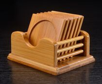 Sous-verres en bois sous-verre en bois support pour boisson bar en bois sous-verre thé café tasse table Barware - Product Image 3