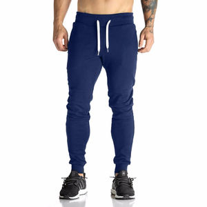 Pantalon de jogging 100% coton pour hommes avec logo personnalisé OEM Service Pantalon de survêtement style décontracté coupe ample taille moyenne lavé foncé teint uni - Product Image 6