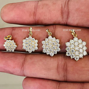 Colgante de Oro Sólido de 14K con Diamantes Cultivados en Laboratorio para Mujer, Joyería Fina en Oro Rosa y Blanco - Product Image 5