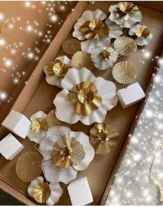 Venta caliente arte de pared de Metal moderno diseño Floral de lujo para sala de estar dormitorio Oficina u Hotel decoración Interior fácil de colgar - Product Image 3