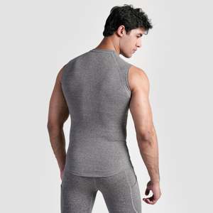 เสื้อกล้ามรัดรูป GA สีเทาสำหรับผู้ชาย - Product Image 2