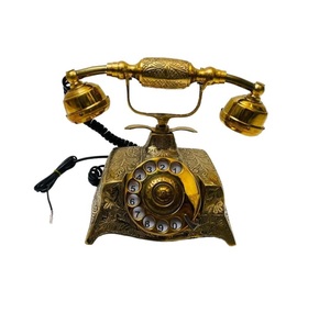 Reproduction antique nautique ancien téléphone laiton brillant finitions vieux téléphone à bas prix. - Product Image 6