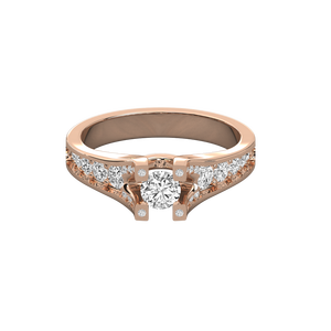 Bague pour femme en or 9 carats avec diamant solitaire cultivé en laboratoire, élégante et luxueuse - Product Image 6