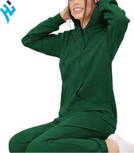 Chándal con logotipo personalizado para mujer, Tops cortos, sudadera y Jogging, conjunto de 2 piezas, chándales de lana gruesa para mujer - Product Image 4