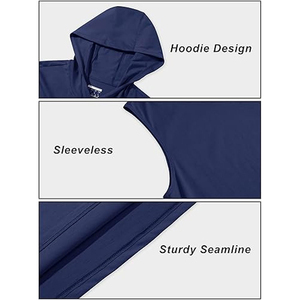 Hip Hop hommes sans manches t-shirt entraînement à capuche débardeurs unisexe coupé t-shirts sans manches sweats à capuche Gym Fitness Streetwear - Product Image 5