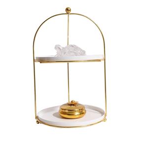 Walnut Finishing Serving Stand For Christmas Day <b>Birthday</b> Celebration <b>Cake</b> Tool Decorating <b>Cake</b> Stand Multi-functional Usage - Product Image 3