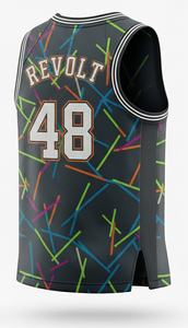 Camiseta de Baloncesto Personalizada Estilo Profesional para Hombre, Sublimada, Malla Birdseye, Logotipo Frontal, Transpirable, Secado Rápido - Product Image 4