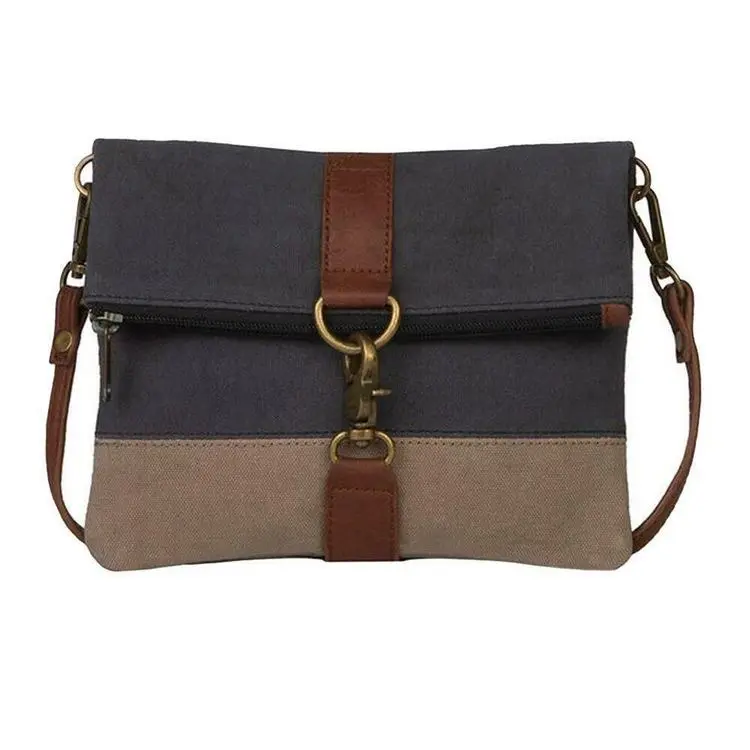 Modern Leather Mix Canvas Crossbody Sling Bag For Men And Women With New Design And Best Quality Material