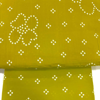 Tissu en coton cambriqué premium imprimé par décharge - Tissu teint 100 % respirant et doux pour robes d'été, costumes et Kurtis - Vente en gros