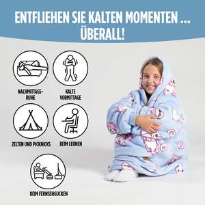Sudadera con Capucha Infantil con Estampado de Elefantes, Manta de Felpa de Poliéster Talla Única, para Usar en Casa y de Viaje - Product Image 6