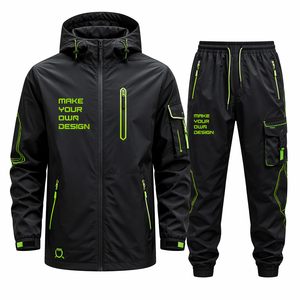 Ensemble coupe-vent personnalisé pour hommes, léger, résistant à l'eau, tenue de sport OEM ODM, sports de plein air, course à pied, fitness, vêtements de sport - Product Image 5