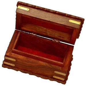 Boîte à bibelots personnalisée en bois avec incrustation d'os Boîte à bijoux en bois Boîte de rangement pour collier, boucles d'oreilles et bracelets - Product Image 1