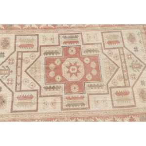 พรมตุรกีขนาด 3.6x5.5 ฟุต พรมขนสัตว์วินเทจขอบสีขาว - Product Image 5