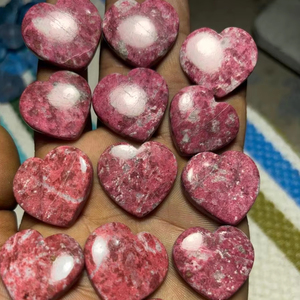 อัญมณีไตรเมอร์ติเกรด AAA อัญมณีแบบโรโดไนท์ธรรมชาติขนาดพิเศษผสมรูปหัวใจได้รับการรับรองราคาขายส่ง - Product Image 1
