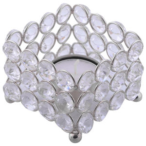 Handcrafted Crystal Beads Candlestick Holder Elegant <b>Square</b> Shape Tea Light Holder Perfect for Wedding Decor and Centerpieces - Product Image 2