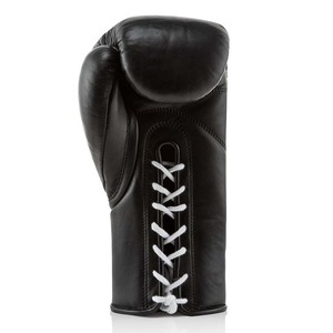 <b>Hot</b> Sale White <b>Red</b> Leather Lace-Up Boxing Gloves for Ring Fight Competition Customizable With OEM Logo Kick Boxing Martial Arts - Product Image 5