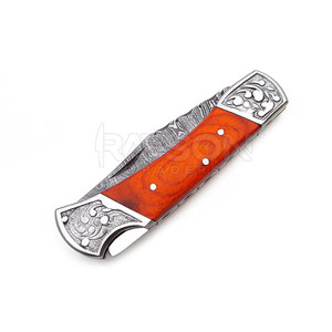 Couteau de chasse pliant Damas haute performance pour des coupes de précision et une utilisation en extérieur - Product Image 6