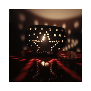 Lámpara artística tallada de cáscara de coco, material: cáscara de coco; uso: decoración de sala de estar; origen: Vietnam hecho a mano - Product Image 3