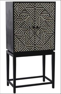 Incrustation d'os nécessaire incorporation de designs de luxe Table de chevet Armoire Table de chevet incrustation d'os Meubles de salon de l'Inde - Product Image 6