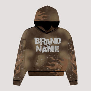 Sweat à capuche Tie Dye surdimensionné personnalisé de la meilleure qualité pour hommes poids lourd 100% coton brodé bouffant impression à capuche - Product Image 3