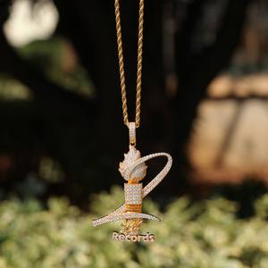 สร้อยคอพร้อมจี้ทอง24 "พร้อมเชือกประดับเพชรดีไซน์ไฟฉายสไตล์ฮิปฮอปของขวัญสำหรับผู้ชายและผู้หญิง - Product Image 5