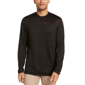 T-shirt da uomo Alfani in puro cotone effetto stropicciato, taglia oversize media, nero con stampa, in maglia, alla moda - Product Image 1