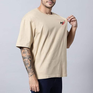 100% coton surdimensionné grande taille Logo personnalisé T-Shirt pour hommes Fabriqué au Pakistan pour la vente en ligne - Product Image 2