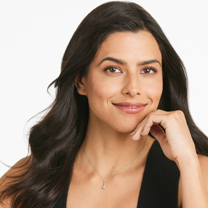 Collar de Plata de Ley 925, Estilo Tenis, con Brillantes Diamantes Moissanite de Corte Redondo, Cadena Fina, Joyería Elegante, Regalo para Mujer - Product Image 1