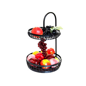 Organisateur de fruits et légumes MAB en métal doré à 2 niveaux pour table à manger/cuisine - Product Image 5