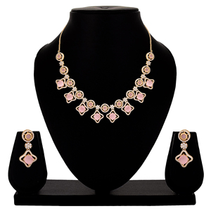 Ensemble de colliers en or AD, bijoux de couleur or Colliers de mode AD Collier cadeau pour les femmes Cuivre et laiton chapado en oro oro laminado - Product Image 1