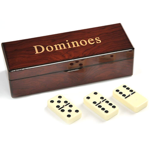 Juegos de juego de dominó 28 entretenimiento Indore juego logotipo personalizado juego de dominó con caja de madera mejor calidad hecho a mano juego de dominó - Product Image 1