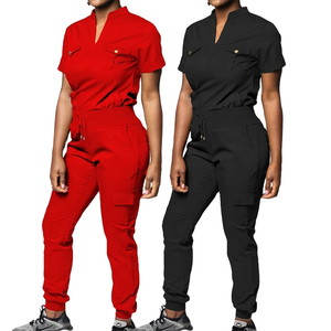 Uniformes de Hospital para Mujer al por Mayor, Conjuntos de Uniformes Médicos de Manga Corta, Blusas Elásticas de Poliéster/Rayón, Marca Personalizada - Product Image 2