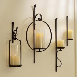 Portavelas de pared de metal de calidad superior para hogares modernos, habitaciones, restaurantes, hoteles e interiores familiares, bollos de pared - Product Image 5