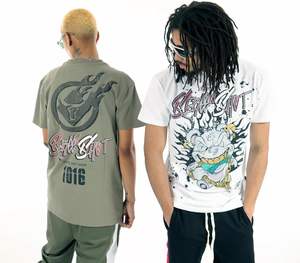 Camiseta Extra Grande de Algodón con Lavado Ácido para Hombre, Estilo Hip Hop Urbano, Técnica Ultra Premium, Camisetas para Hombre - Product Image 6