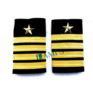 Epaulettes personalizados de capitán epallette, uniforme de ceremonia, tablero de hombro, estrella de oro - Product Image 6