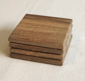 Posavasos de madera Posavasos de corcho reutilizables de 4 pulgadas Posavasos de madera hechos a mano de forma cuadrada Venta superior - Product Image 2