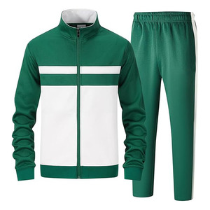 Survêtement de haute qualité pour hommes Streetwear Sweat-shirt à capuche épais délavé au soleil et pantalon baggy évasé - Product Image 1