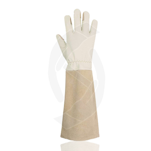 Haute qualité Grain gréeur en cuir abeille gants anti-piqûre cuir de chèvre abeille gardien gants main bras Protection fait - Product Image 5