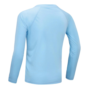 Camiseta Deportiva de Manga Larga para Niños, Color Azul Cielo, Transpirable, Antibacteriana, Ecológica, de Spandex/Poliéster, para Niños, BJJ - Product Image 3