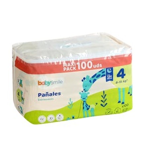 Pannolini Taglia 4 (8-15 kg) BabySmile 100 Unità - Product Image 2