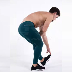 <b>Hot</b> Sale Latest Style Men <b>Legging</b> Elastic Waist Spandex/Polyester Breathable Full Length High Quality Yoga Wear Comfortable Low - Product Image 3
