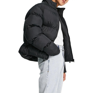 Veste polaire légère personnalisée pour hommes Manteau d'hiver avec support à capuche Vêtements d'extérieur isolés de couleur unie Fermeture à glissière OEM - Product Image 1