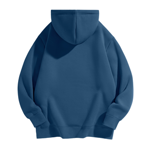 Sweat-shirt à capuche pour homme en polyester/coton anti-rides ODM 2025, 400 grammes, uni, respirant, épais, chaud, haut d'hiver, broderie en soie - Product Image 4